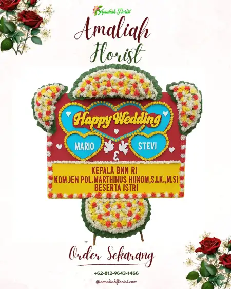 Papan Bunga Pernikahan Puri Indah